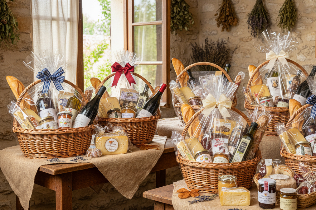 un autre avec des paniers garnis